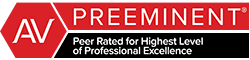 Martindale-Hubbell AV Preeminent — Peer Rated for Highest Level of Professional Excellence